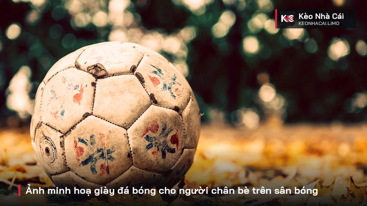 Ảnh minh hoạ giày đá bóng cho người chân bè trên sân bóng