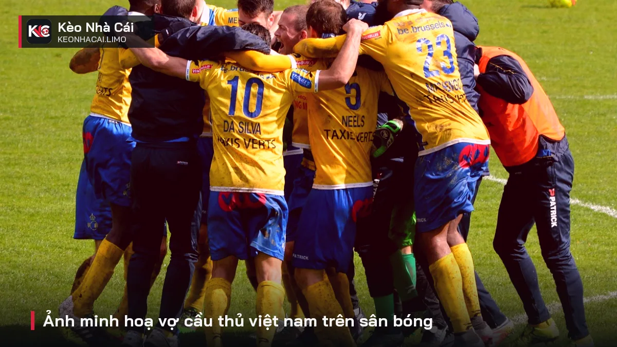 Ảnh minh hoạ vợ cầu thủ việt nam trên sân bóng