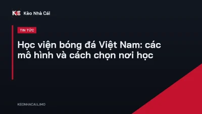 Học viện bóng đá Việt Nam: các mô hình và cách chọn nơi học