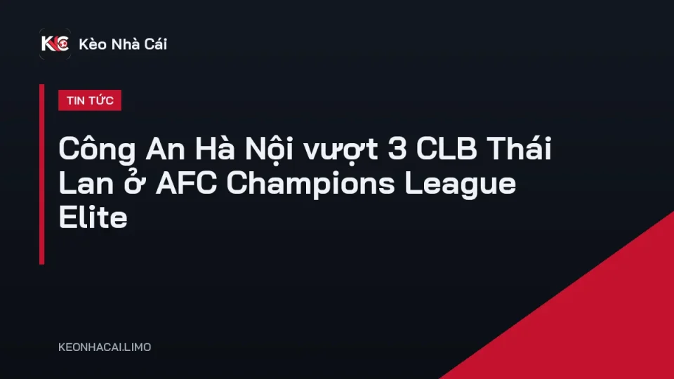 Cầu thủ Công An Hà Nội thi đấu tại AFC Champions League Elite trước các CLB Thái Lan