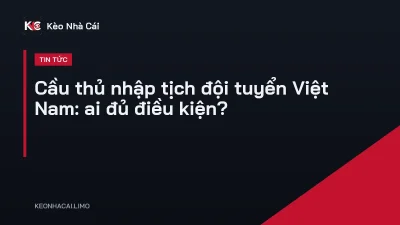 Cầu thủ nhập tịch đội tuyển Việt Nam: ai đủ điều kiện?
