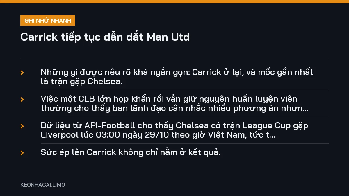 Ghi nhớ nhanh Carrick tiếp tục dẫn dắt Man Utd, 4 điểm quan trọng
