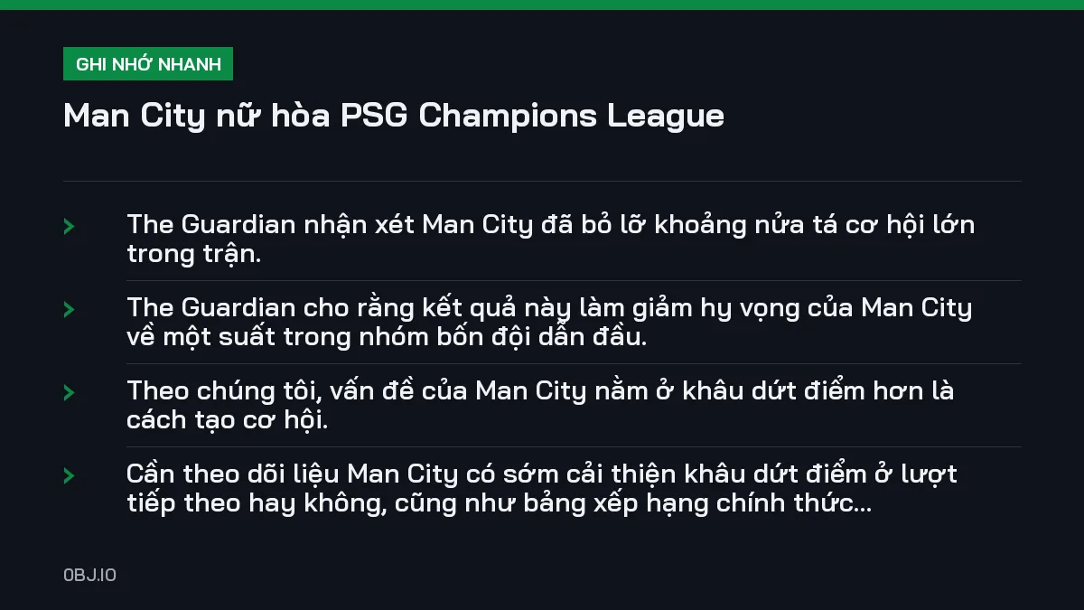 Ghi nhớ nhanh Man City nữ hòa PSG Champions League, 4 điểm quan trọng