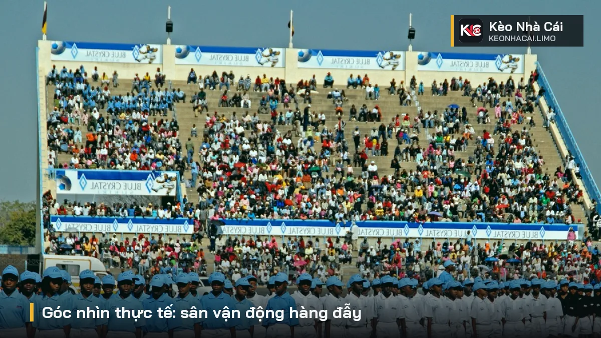 Góc nhìn thực tế: sân vận động hàng đẫy