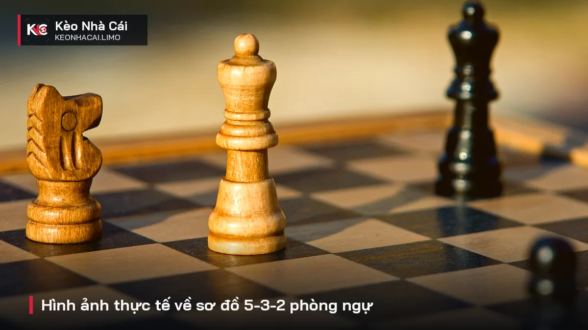 Hình ảnh thực tế về sơ đồ 5-3-2 phòng ngự