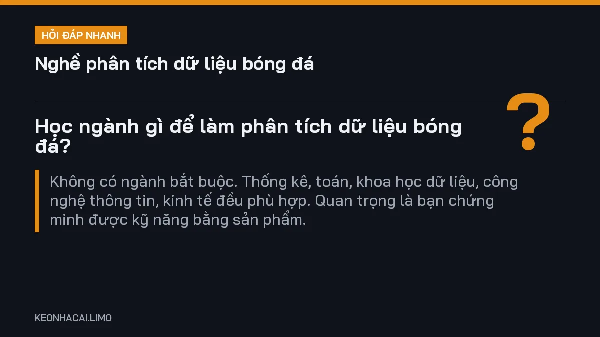 Hỏi đáp nhanh nghề phân tích dữ liệu bóng đá: Học ngành gì để làm phân tích dữ liệu bóng đá
