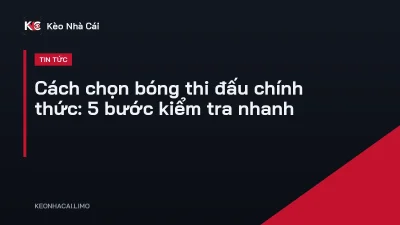 Cách chọn bóng thi đấu chính thức: 5 bước kiểm tra nhanh