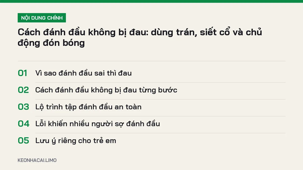 Tóm tắt nội dung cách đánh đầu không bị đau, 5 ý chính cần biết