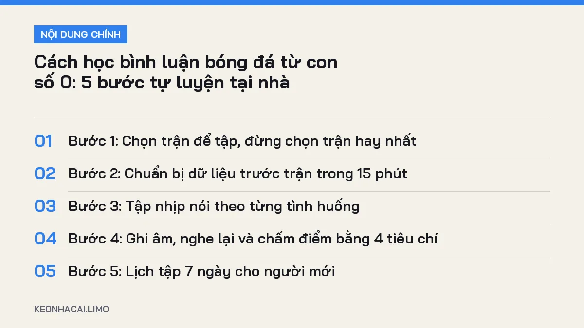 Tóm tắt nội dung cách học bình luận bóng đá, 5 ý chính cần biết