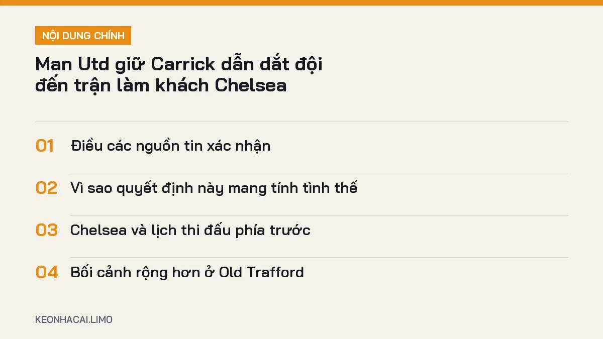 Tóm tắt nội dung Carrick tiếp tục dẫn dắt Man Utd, 4 ý chính cần biết