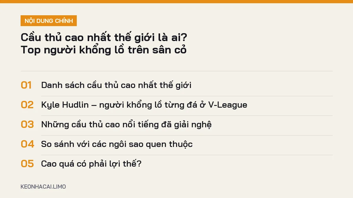 Tóm tắt nội dung cầu thủ cao nhất thế giới, 5 ý chính cần biết