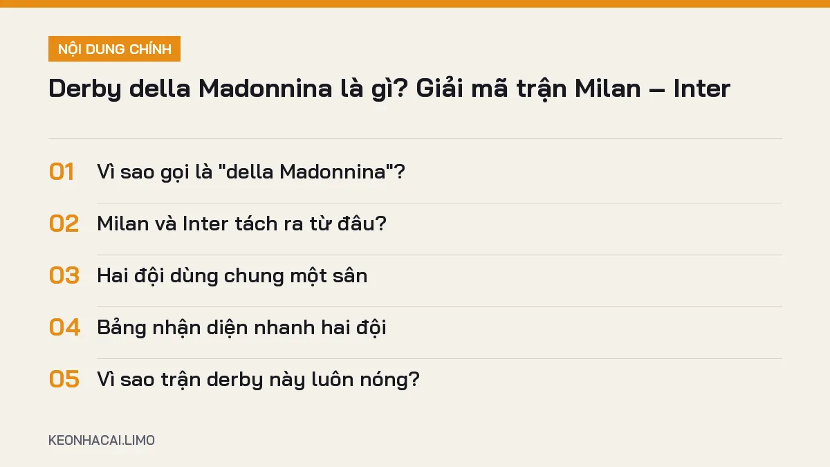 Tóm tắt nội dung derby della madonnina là gì, 5 ý chính cần biết