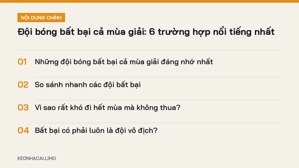 Tóm tắt nội dung đội bóng bất bại cả mùa giải, 4 ý chính cần biết