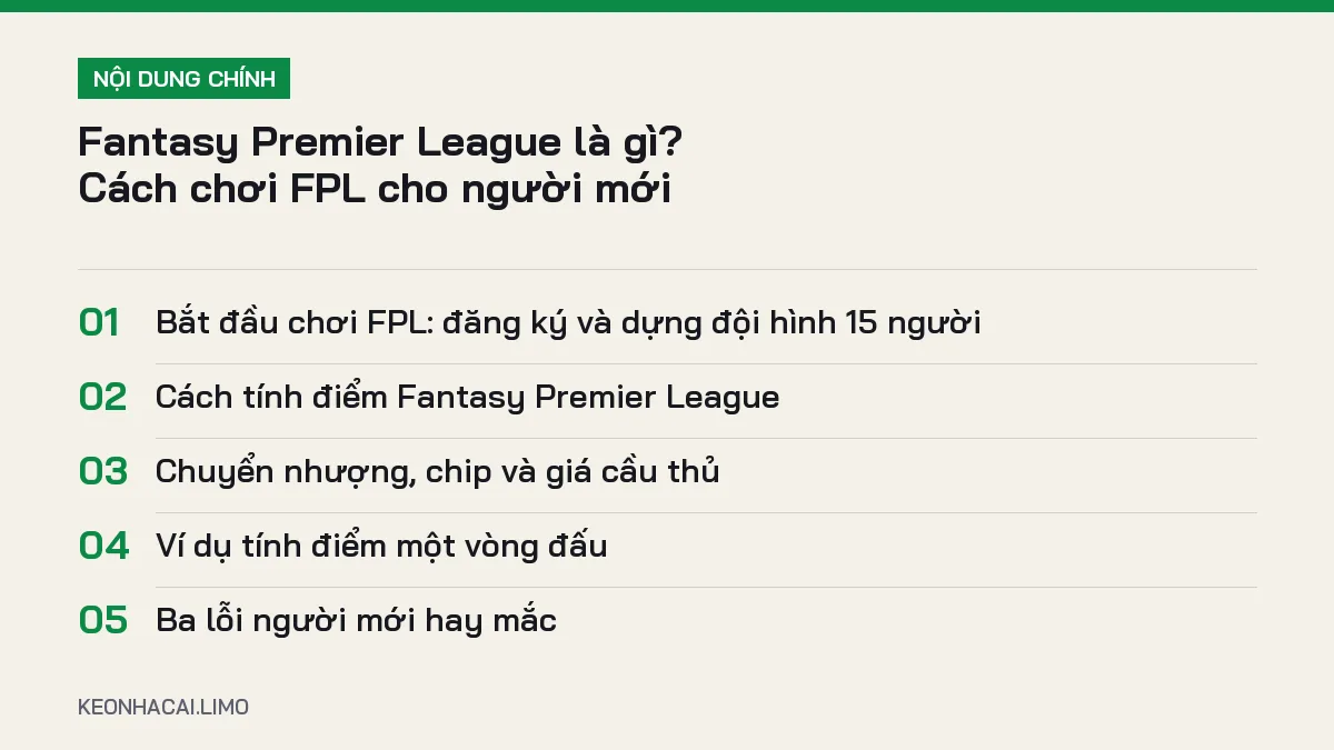 Tóm tắt nội dung fantasy premier league là gì, 5 ý chính cần biết
