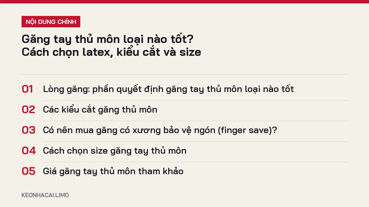 Tóm tắt nội dung găng tay thủ môn loại nào tốt, 5 ý chính cần biết