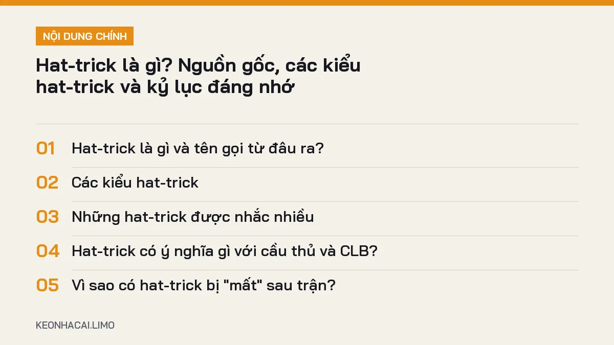 Tóm tắt nội dung hat-trick là gì, 5 ý chính cần biết