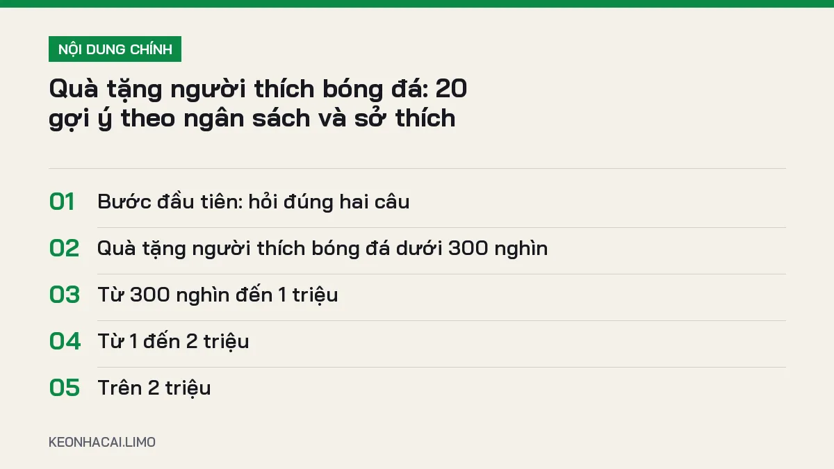Tóm tắt nội dung quà tặng người thích bóng đá, 5 ý chính cần biết