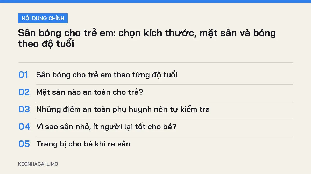 Tóm tắt nội dung sân bóng cho trẻ em, 5 ý chính cần biết