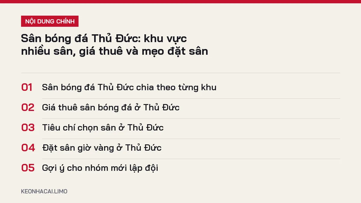 Tóm tắt nội dung sân bóng đá thủ đức, 5 ý chính cần biết
