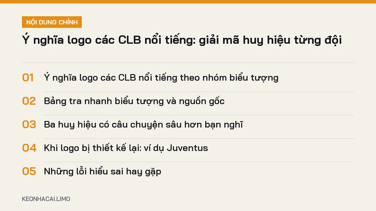 Tóm tắt nội dung ý nghĩa logo các clb nổi tiếng, 5 ý chính cần biết