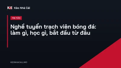 Nghề tuyển trạch viên bóng đá: làm gì, học gì, bắt đầu từ đâu